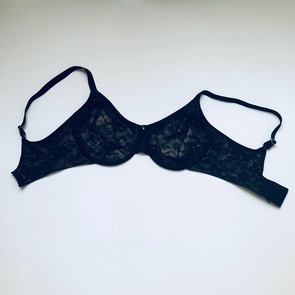 Le Mystere Lace Perfection Smoother Underwire Bra 32DD/32E Black 4030903 BPLLK - Picture 2 of 10